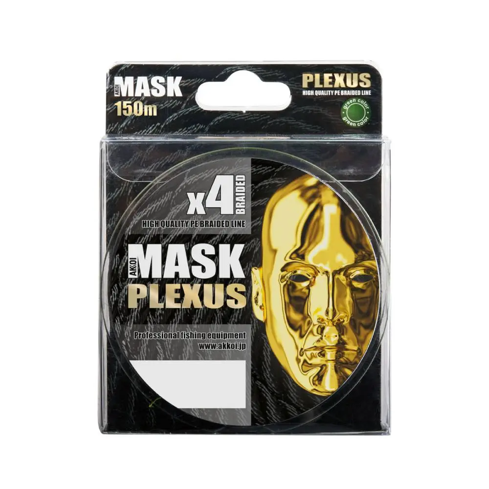 Шнур плетеный Akkoi Mask Plexus X4 Green 150м 0.50мм 40.82кг