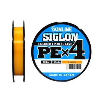 Шнур плетёный Sunline Siglon PE4 150м #1.0 7.7кг 16lb orange